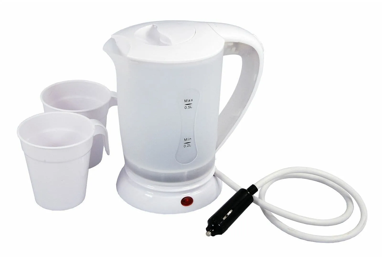 0.5 Ltr 12V & 24V Electric Travel Kettle For Car, Truck & Lorry