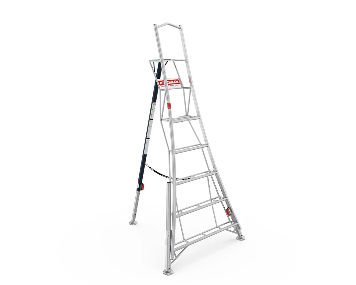 Henchman Tripod Ladder - 3 adjustable legs, 3.0m, 7 tread