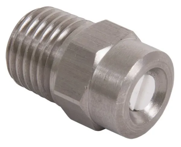 15° 1/4" Stainless Steel High Pressure Nozzle - 500 Bar / 7250 Psi - 04