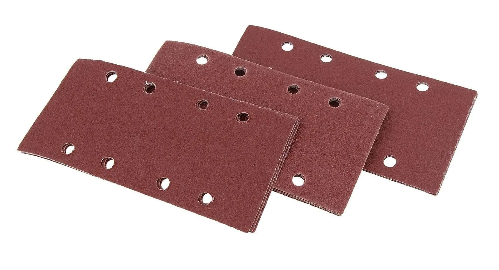 1/3 Sanding Pads Rectangular Punched Sheets Mixed 60, 80 & 120 Grit 93 X 190mm