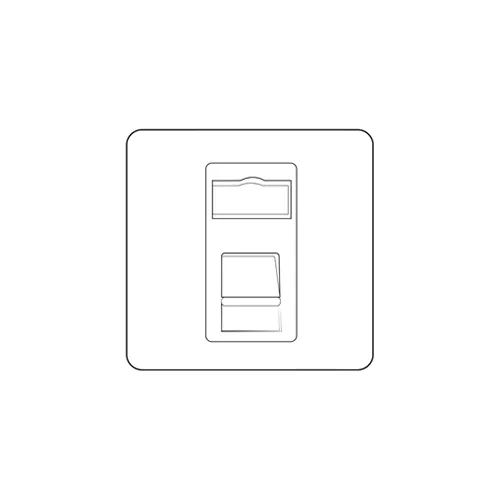 Elite Stepped Plate Range-Satin Nickel Dual Finish -1 Gang RJ45