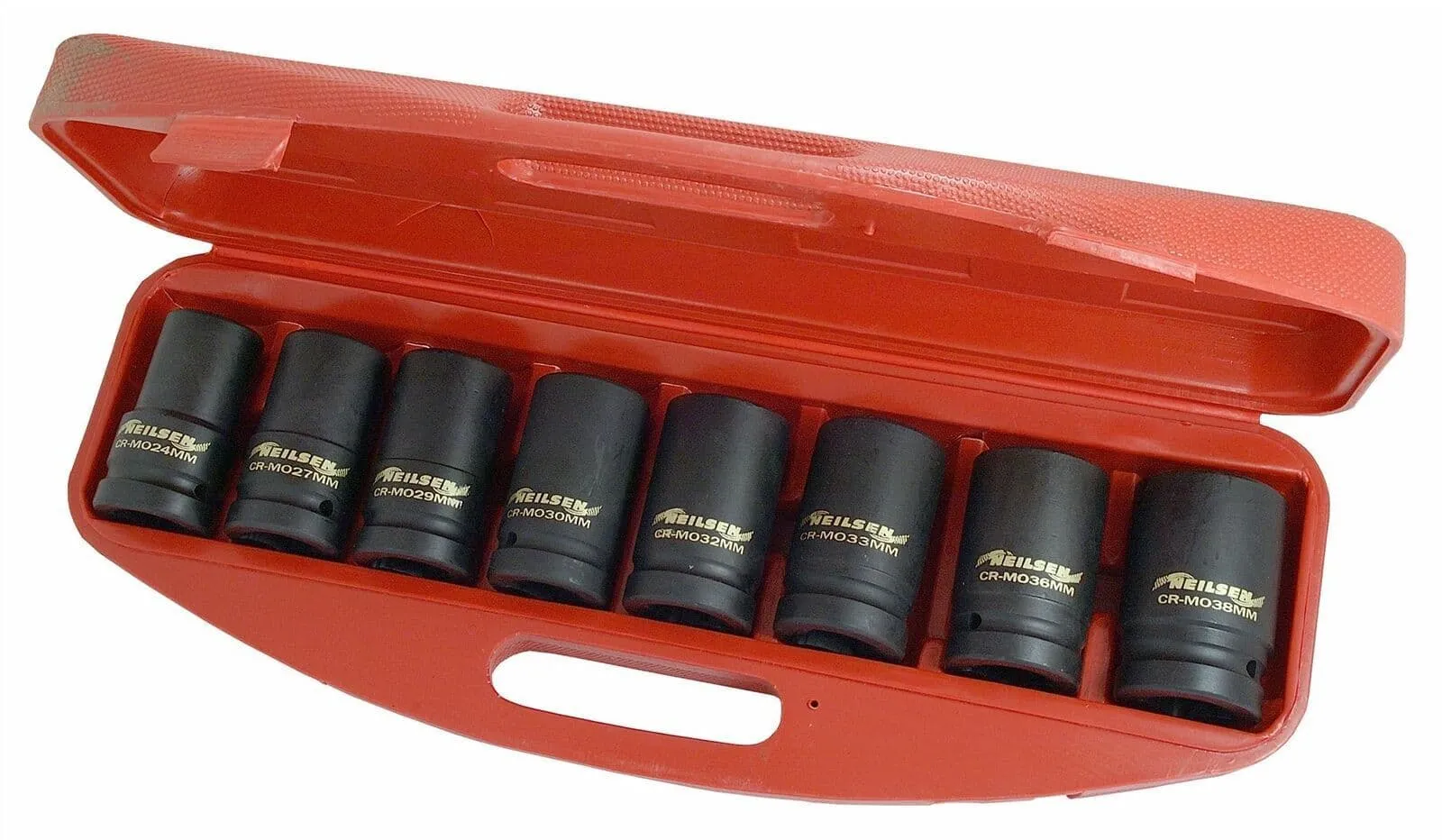 1" One Inch Drive Deep Impact Socket Set 24mm 27mm 29mm 30mm 32mm 33mm 36mm 38mm