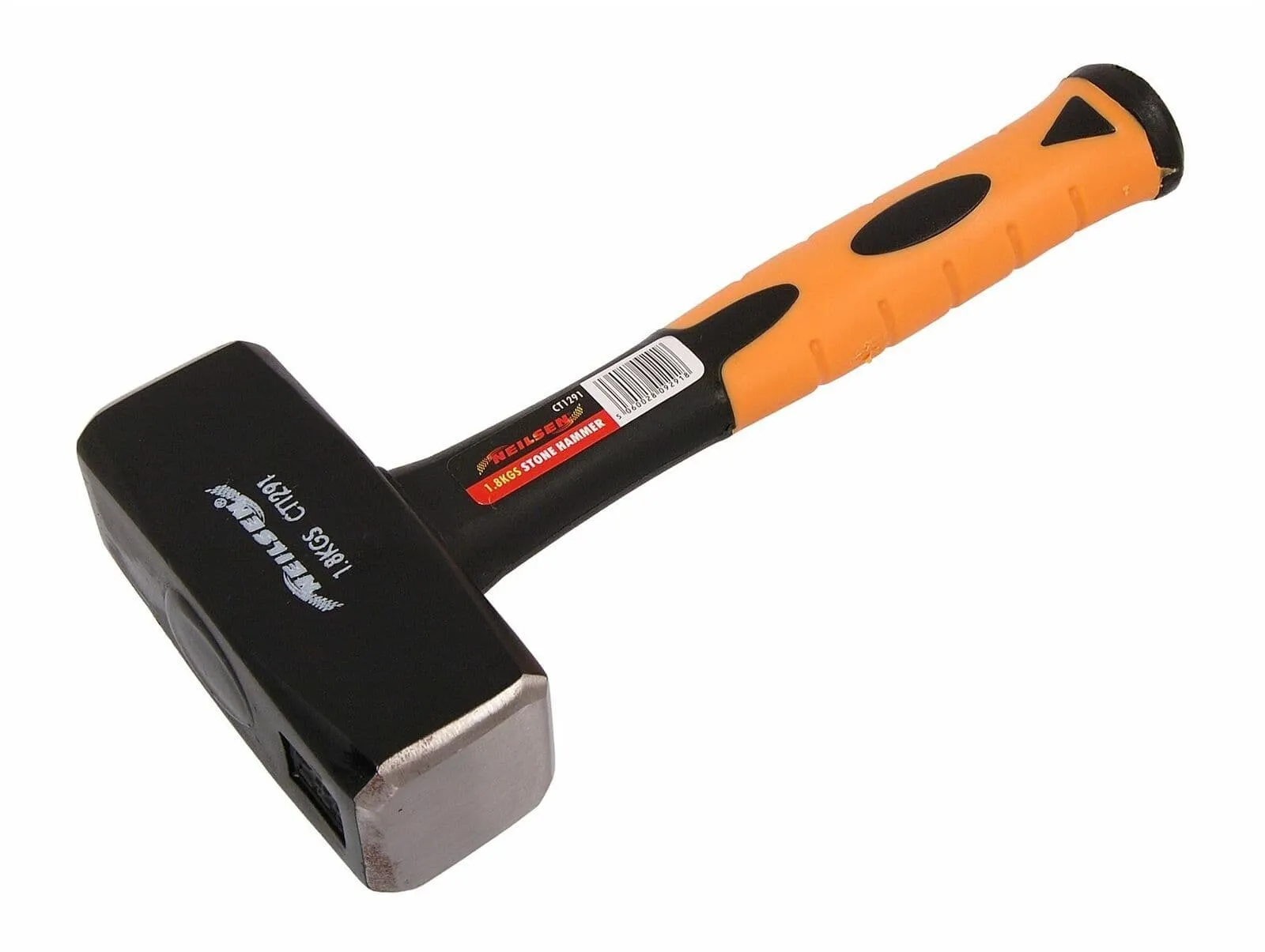 1.8Kg Club Lump Hammer Hardened Steel Face & Fibreglass Handle