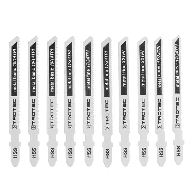 10-Piece Jigsaw Blade Set Metal