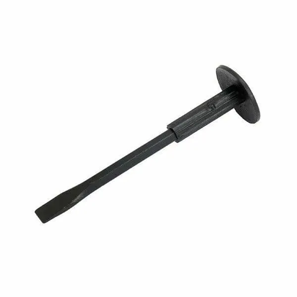 10" Cold Chisel Heat Treated Bolster Masonry Octagonal Shaft Rubber Guard