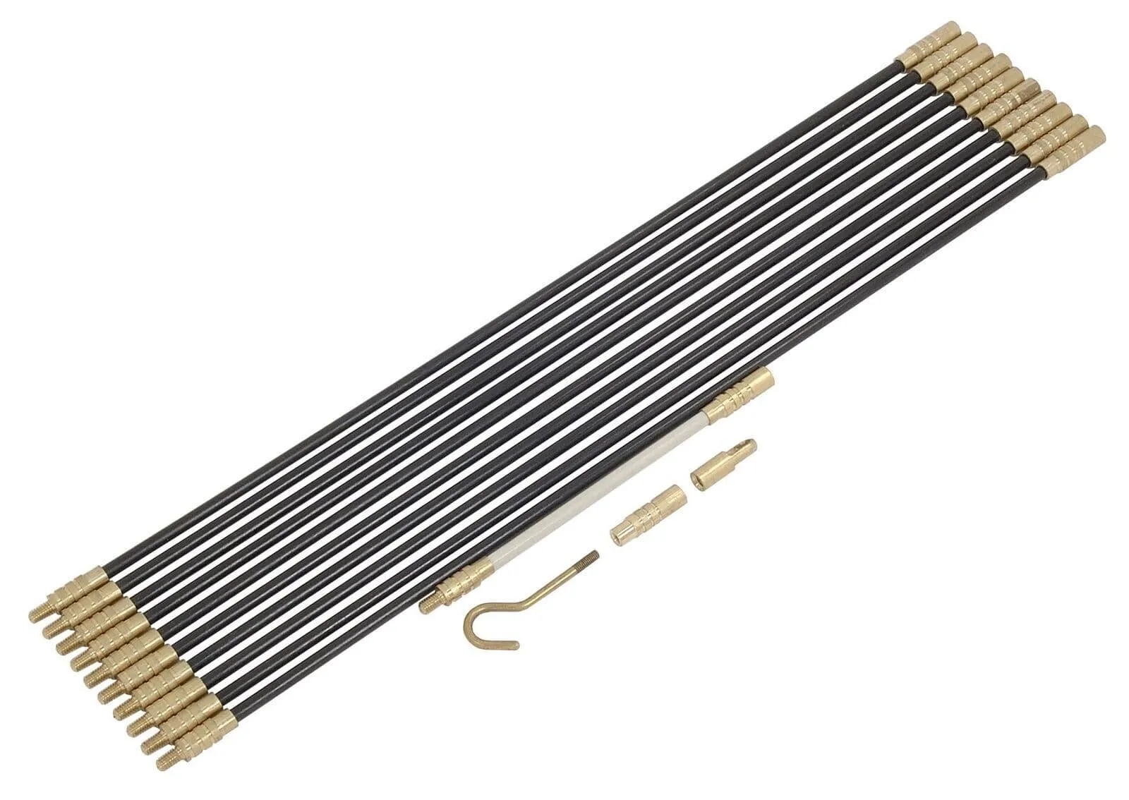 10 Long 330mm Electricians Cable Access Kit Puller Rods - Wires Draw Push & Pull