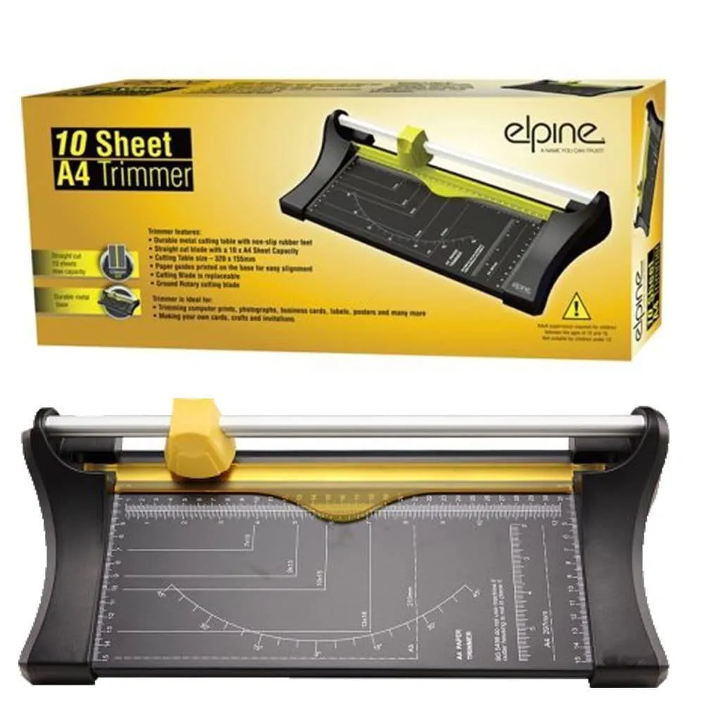 10 Sheet A4 Precision Photo Rotary Paper Cutter Trimmer Arts Crafts Home Card