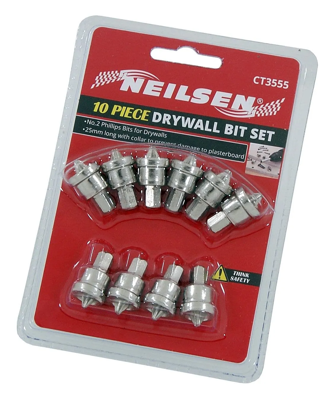 10 X Drywall Dimpler Screwdriver Bits Ph2 Philips Plasterboard Depth Stop Limit