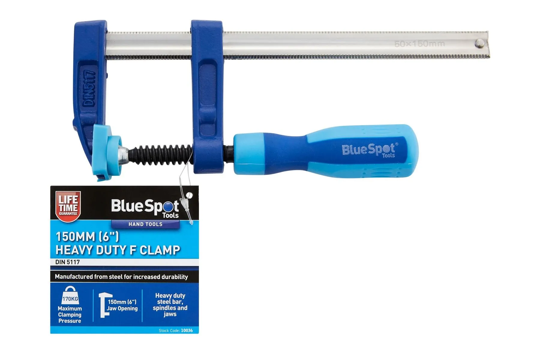 BLUE SPOT TOOLS 150MM (6") HEAVY DUTY F CLAMP