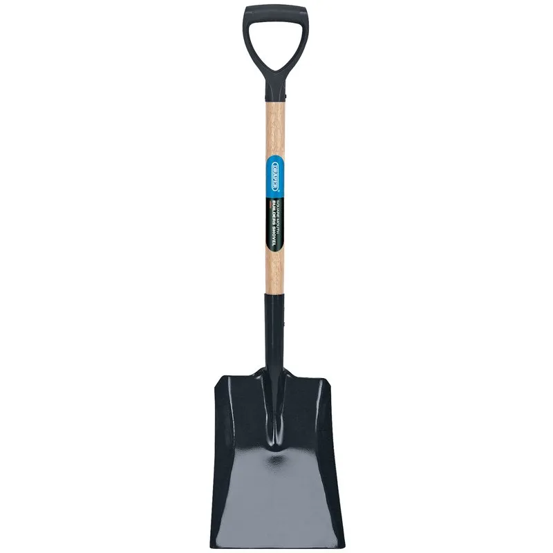 DRAPER Carbon Steel Square Mouth Builders Shovel with Hardwood Shaft