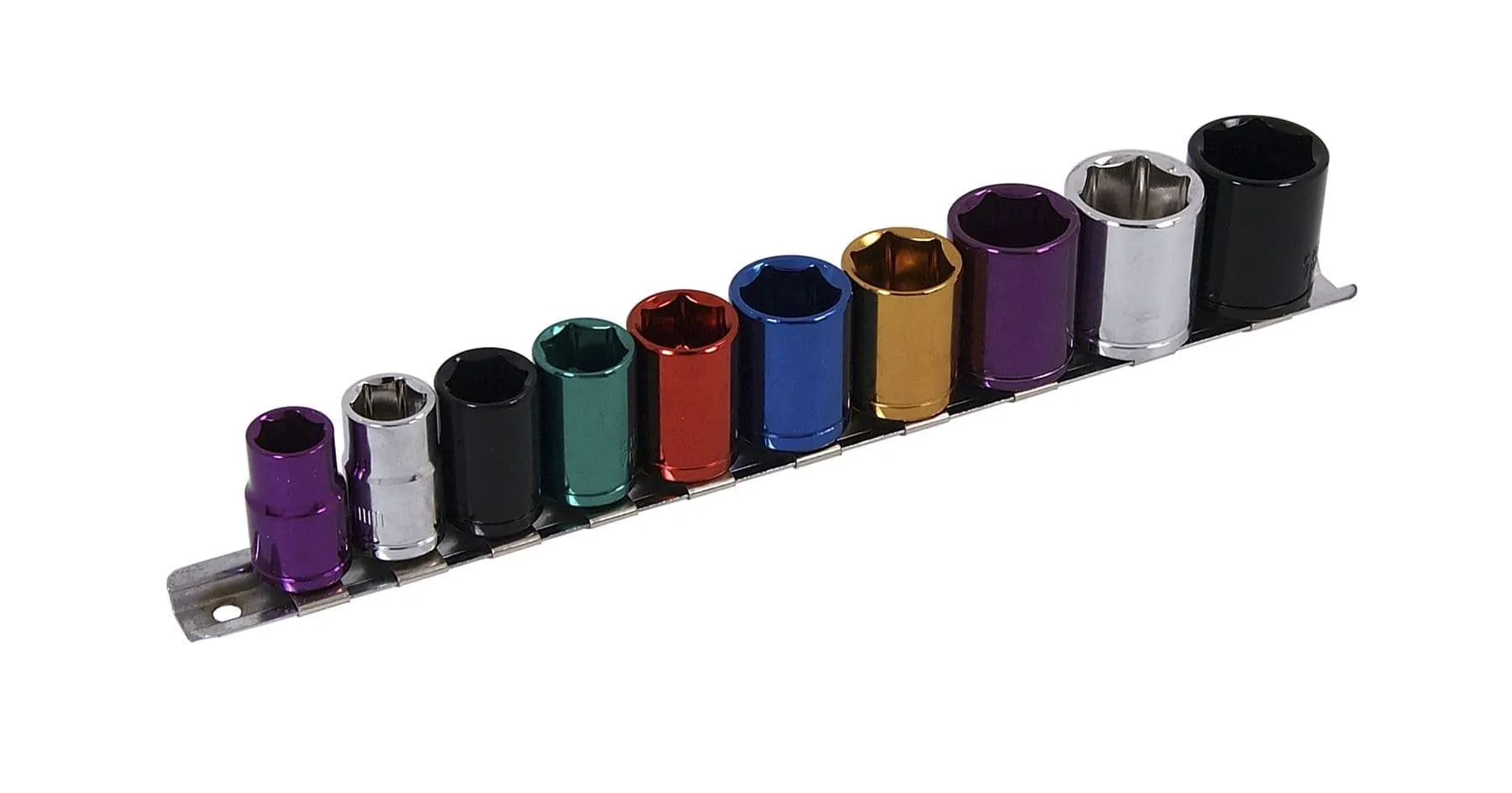 10Pc 3/8 Inch Drive Socket Set 10, 11, 12, 13, 14, 15, 16, 17, 18, 19mm