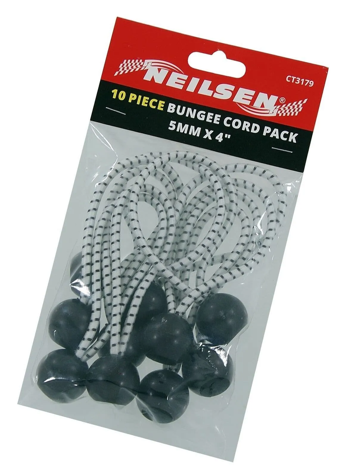 10Pc Bungee Ball Elastic Cord Tie Straps 5mm X 100mm