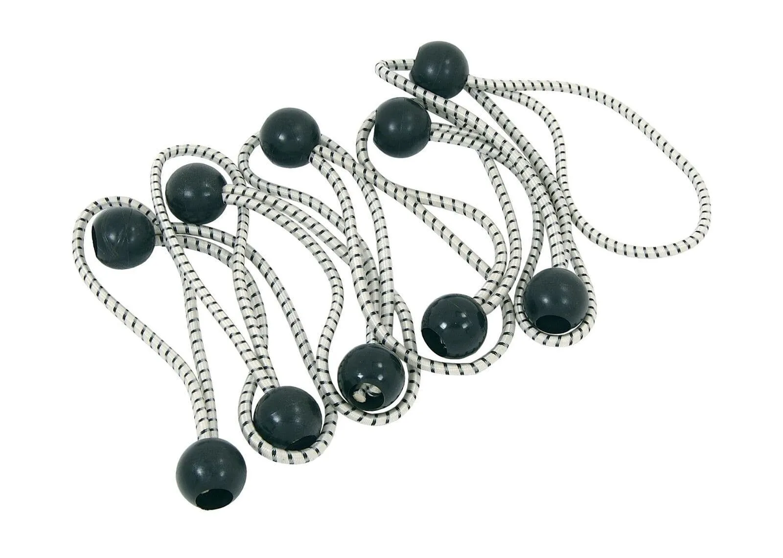 10Pc Bungee Ball Elastic Cord Tie Straps 5mm X 150mm