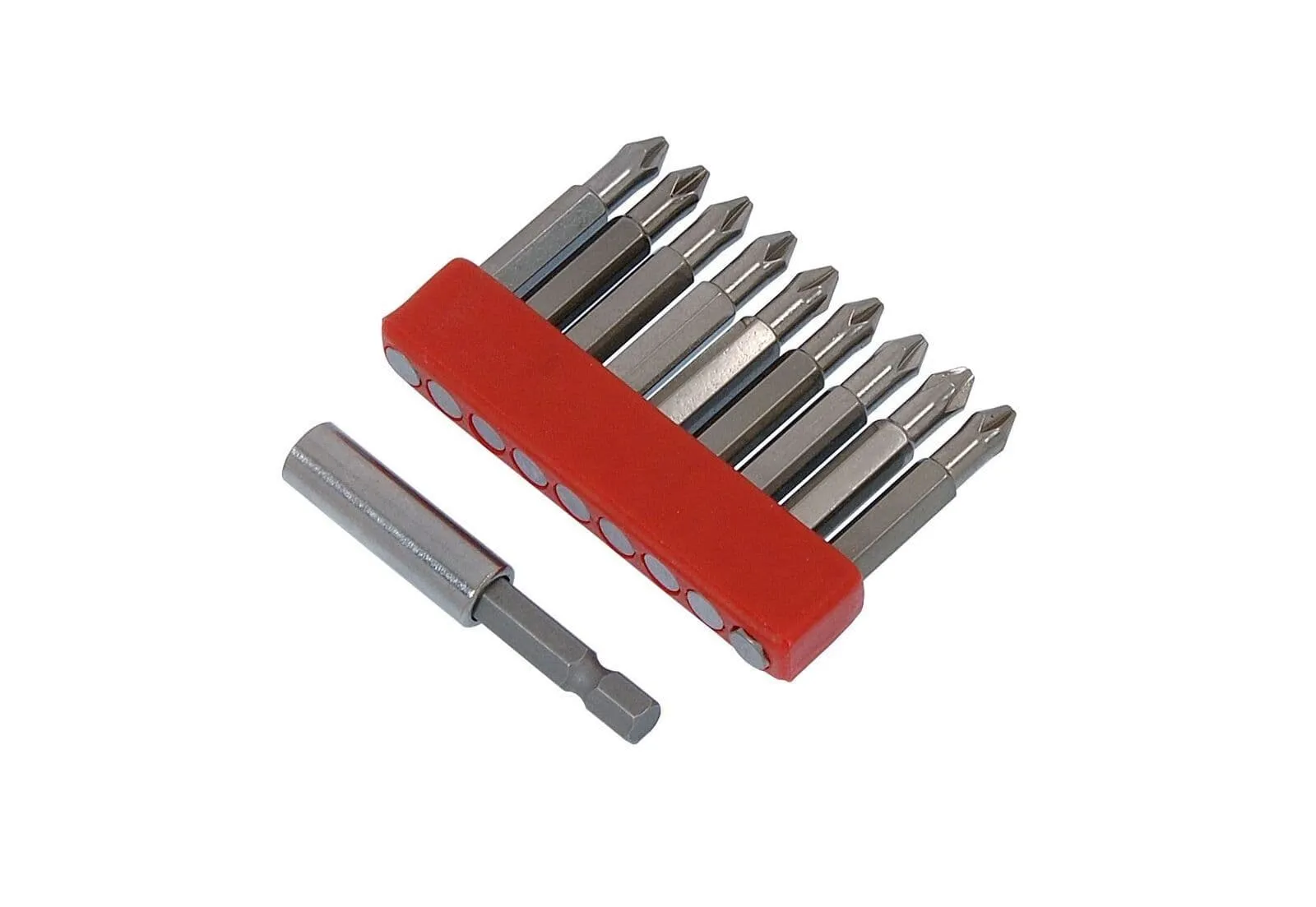 10Pc Phillips & Pozidriv Screwdriver Bit Set Ph1, Ph2, Ph3 & Pz1, Pz2, Pz3 -50mm