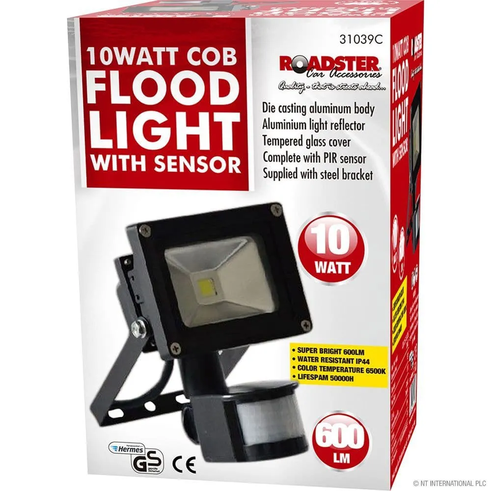 10W Pir Led Cob Floodlight | Security Flood Light