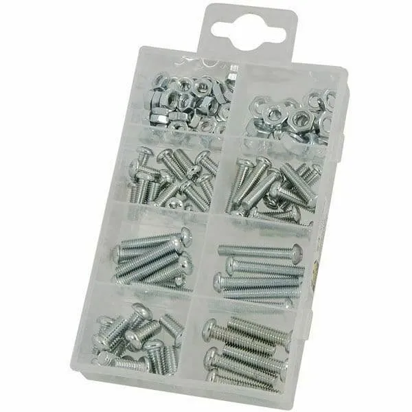 110Pc Assorted Nut And Bolt Kit Set M5 M6 Nuts & Bolts In Sealed Case