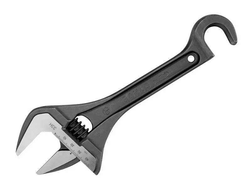 Bahco Wide Jaw Adjustable Wrench with Hook, 254.5mm