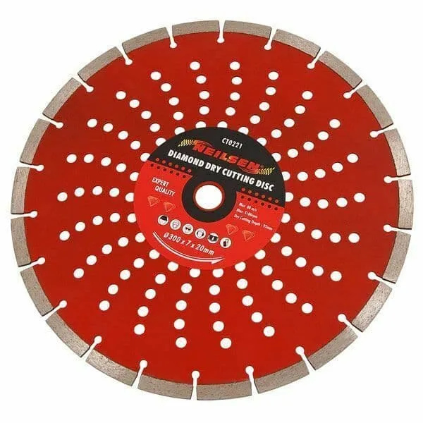 12"/ 300mm Diamond Dry Cutting Disc Angle Grinder Saw Cutter Blade Stone Masonry