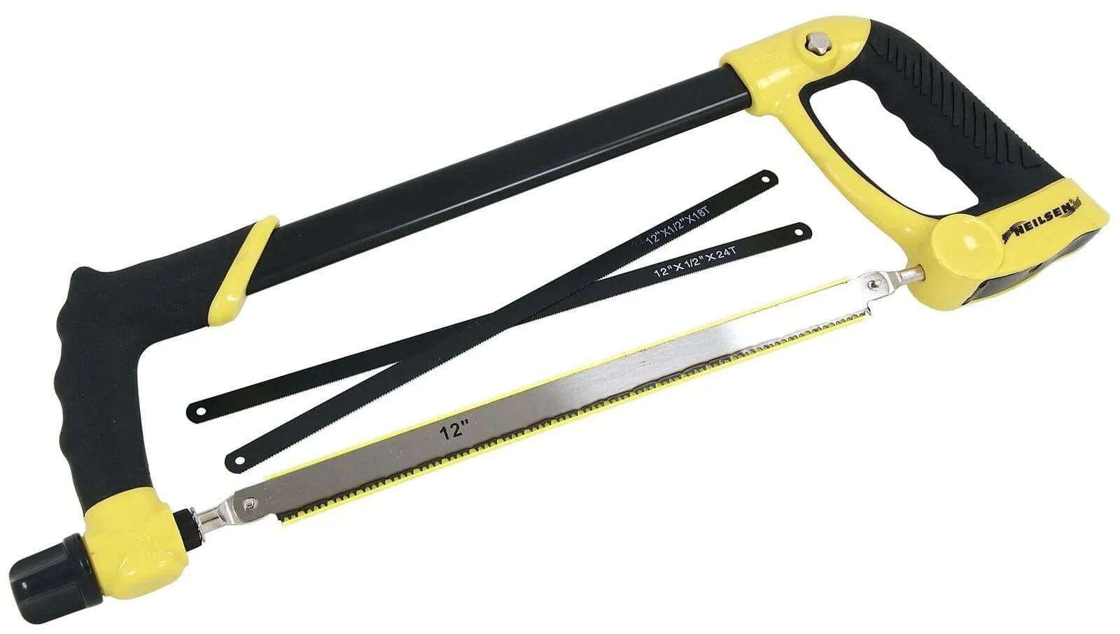 12" 300mm Heavy Duty Hacksaw With 5Tpi, 18Tpi & 24Tpi Blades
