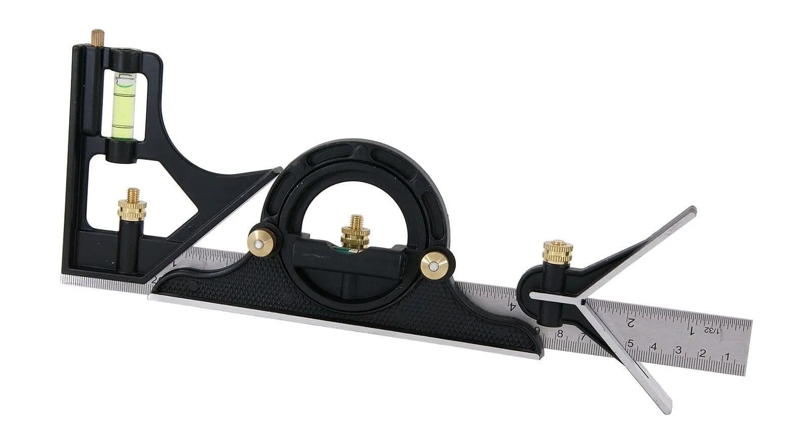 12" Metal Combination Square Angle Finder With A Ruler, Level & Protractor