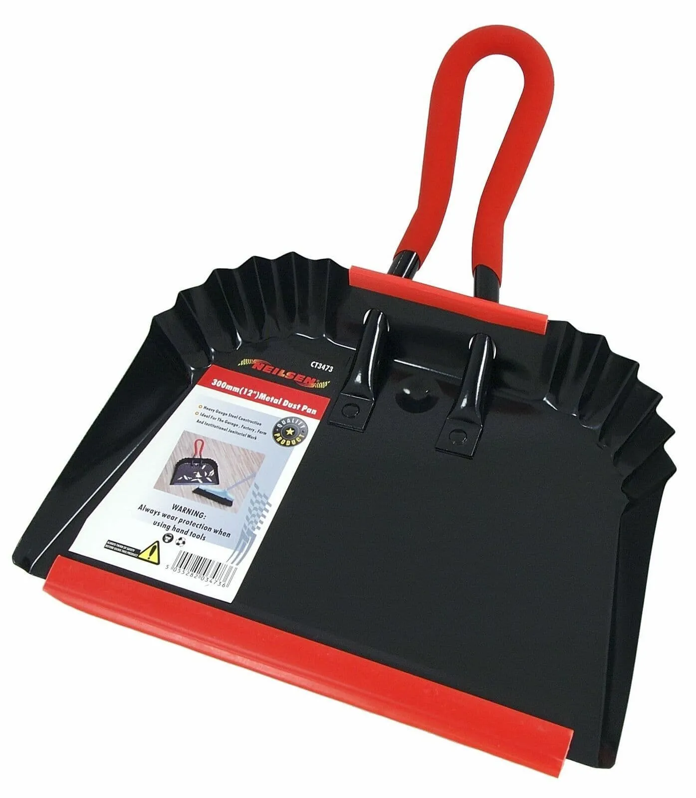 12" Metal Dust Pan Heavy Duty Suitable For Rubble, Ash & Garden