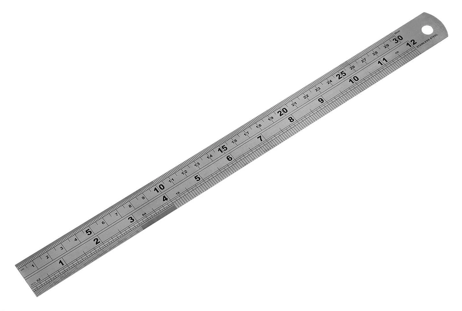 12" Stainless Steel Rule 300mm With Conversion Table Ruler