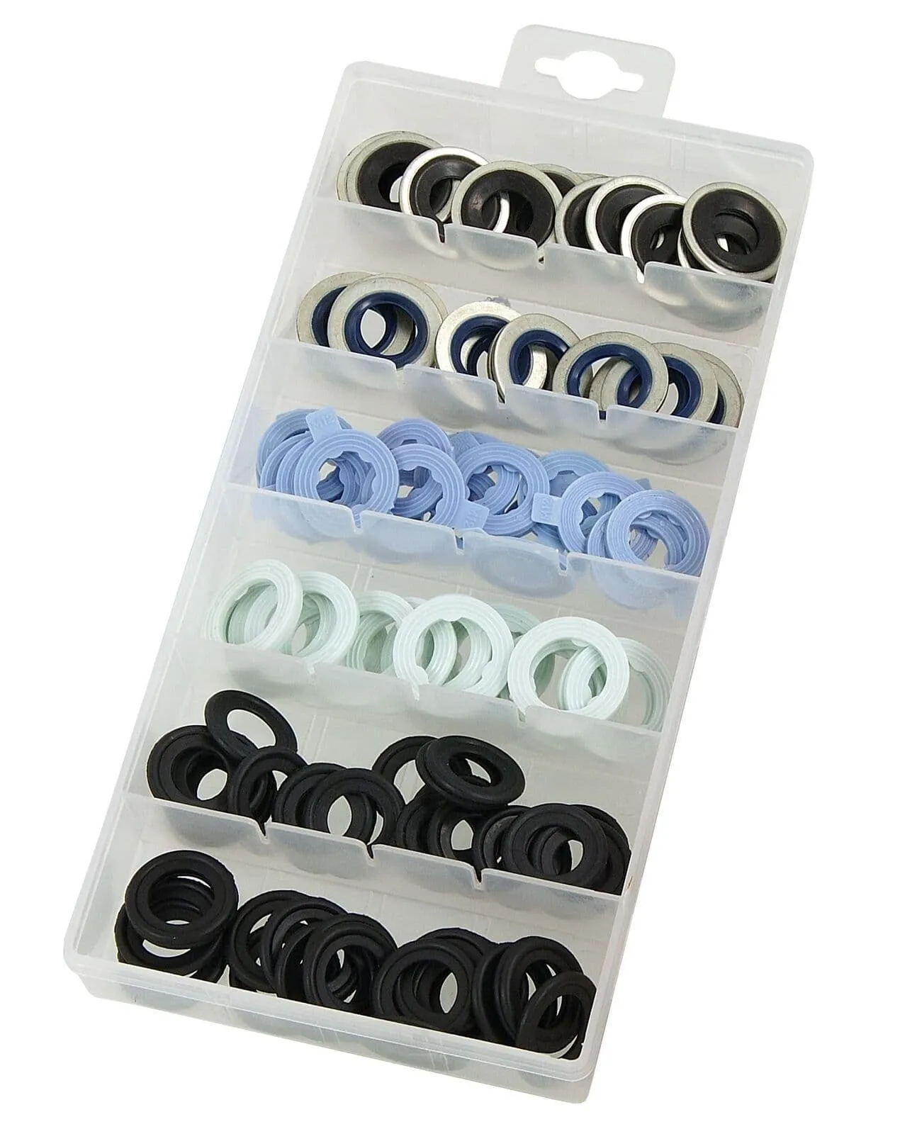 120Pc Ford Oil Drain Plug Gasket Seal Set Assortment Of M12 & M14 Metal & Rubber