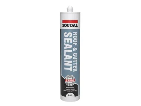 Soudal Roof & Gutter Silicone Black 290 ml 121656