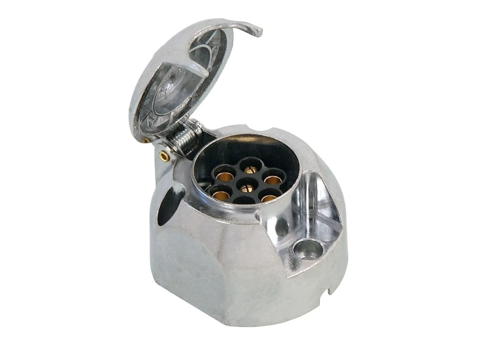 12N 7 Pin Metal Towing Socket For Trailer Or Caravan Lights 12 Volt Aluminium