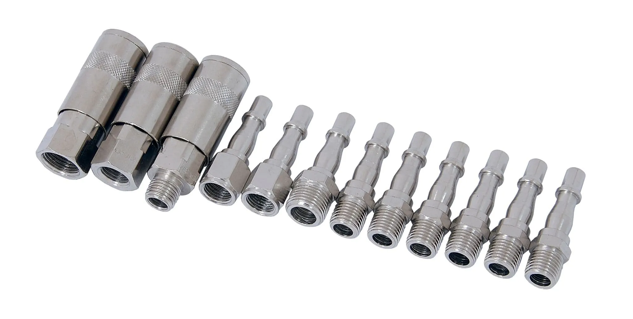 12Pc Air Line Hose Compressor Fitting Connector Quick Release Set 1/4" 3/8" Bsp