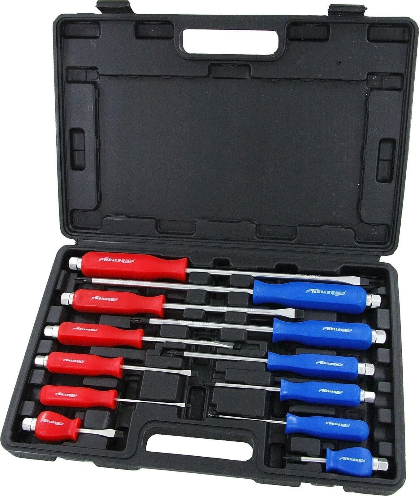 12Pc Magnetic Engineers Screwdriver Set Heavy Duty With Hex Bolsters Pound Thru