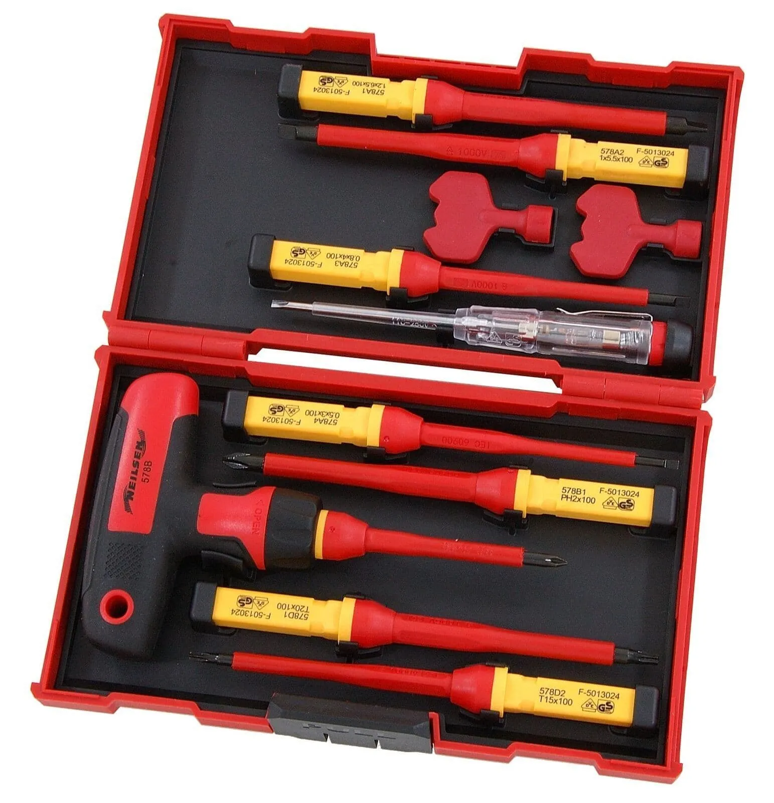 12Pcs T Bar Vde Insulated Screwdriver Set
