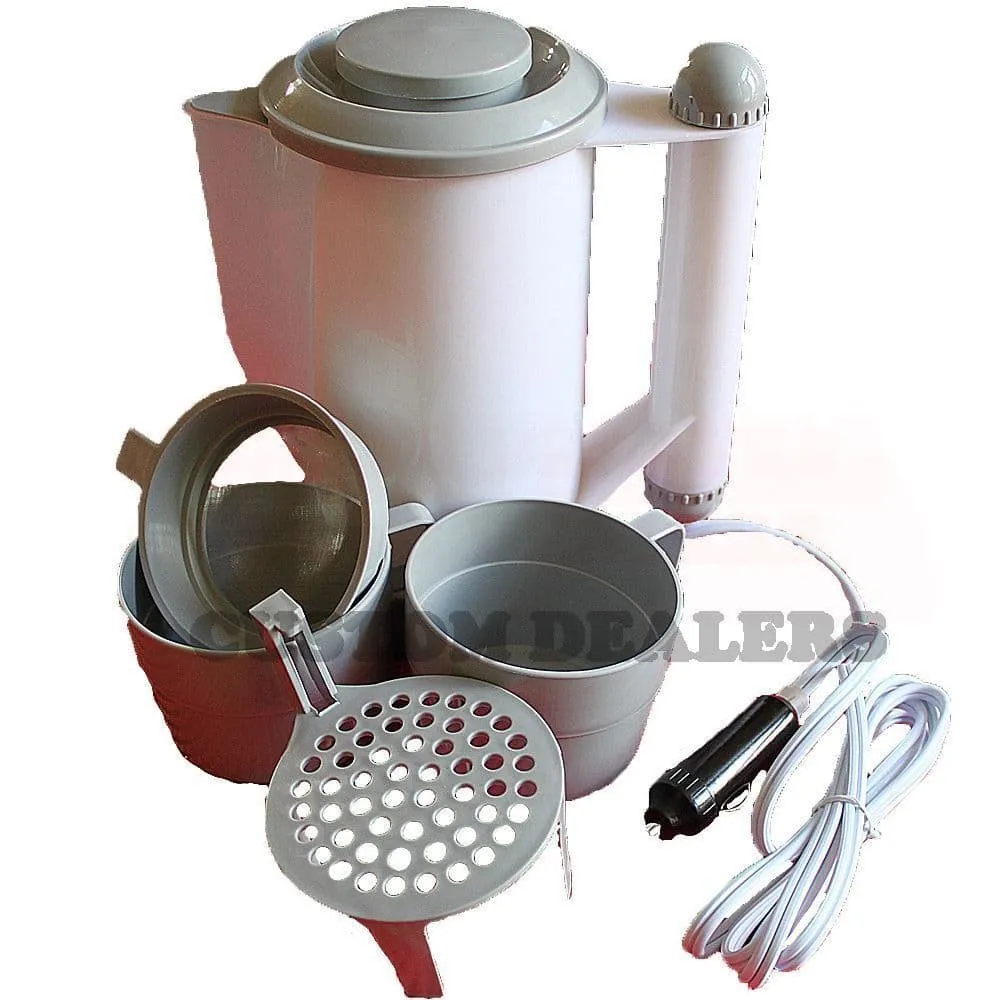 12V Travel Kettle 700Ml Portable Kettle Cigarette Socket Car Van Caravan Truck