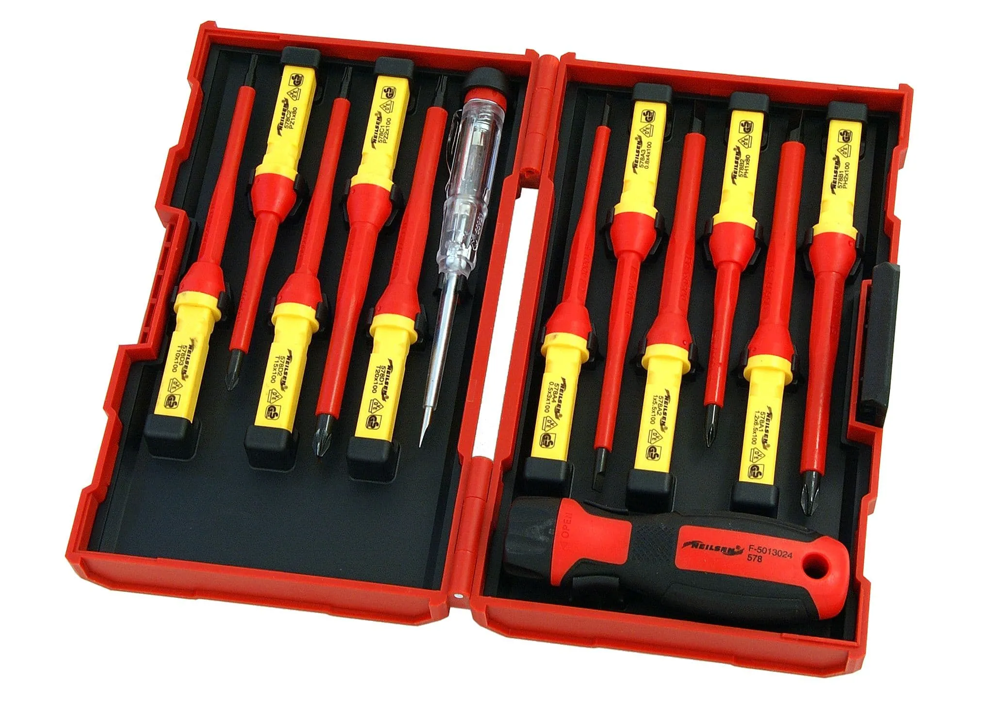 13Pc Insulated Screwdriver Set Interchangeable Blade Vde/Tuv/Gs Approved
