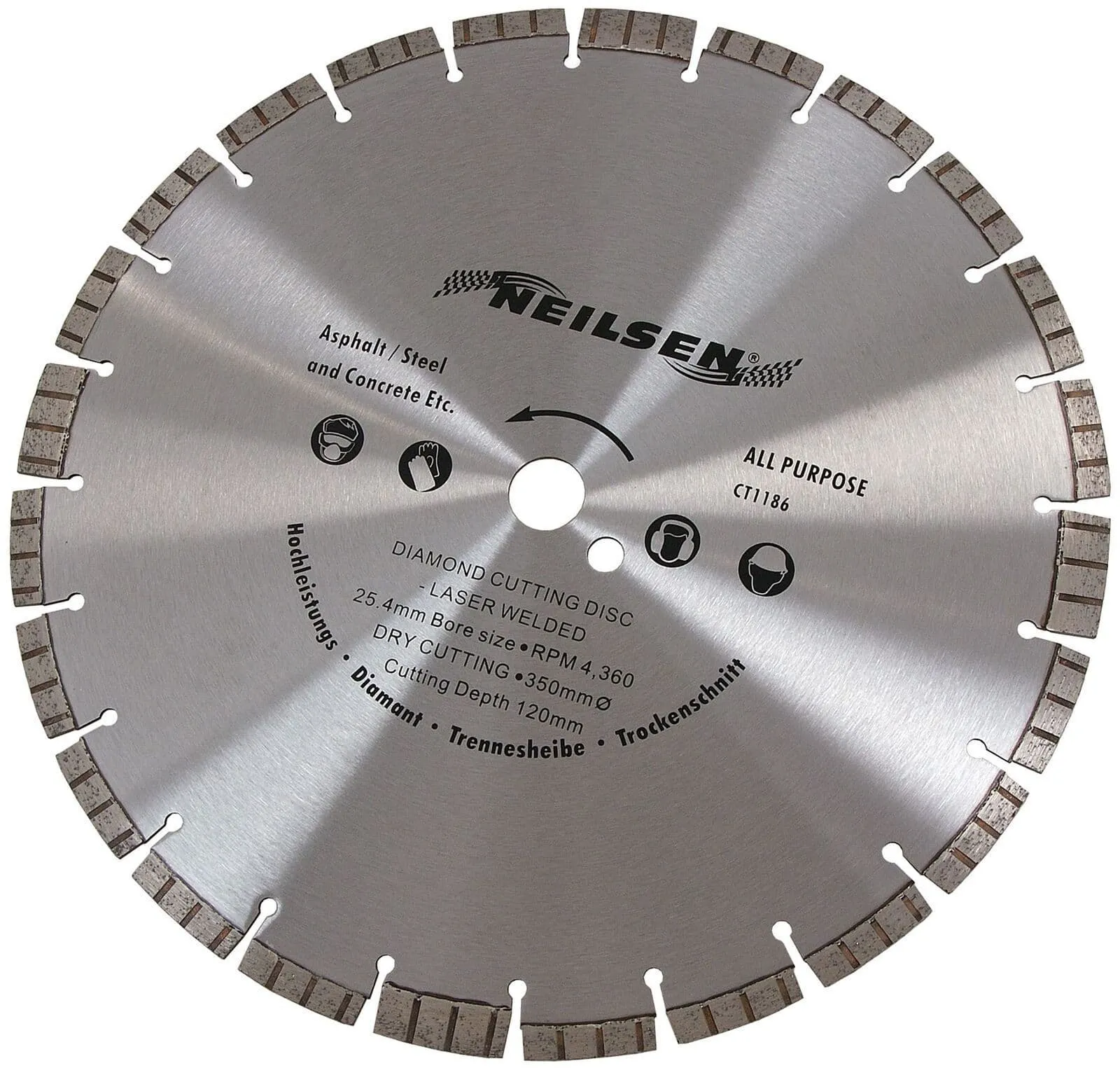 14" 350mm Diamond Cutting Grinder Saw Blade Discs Disks