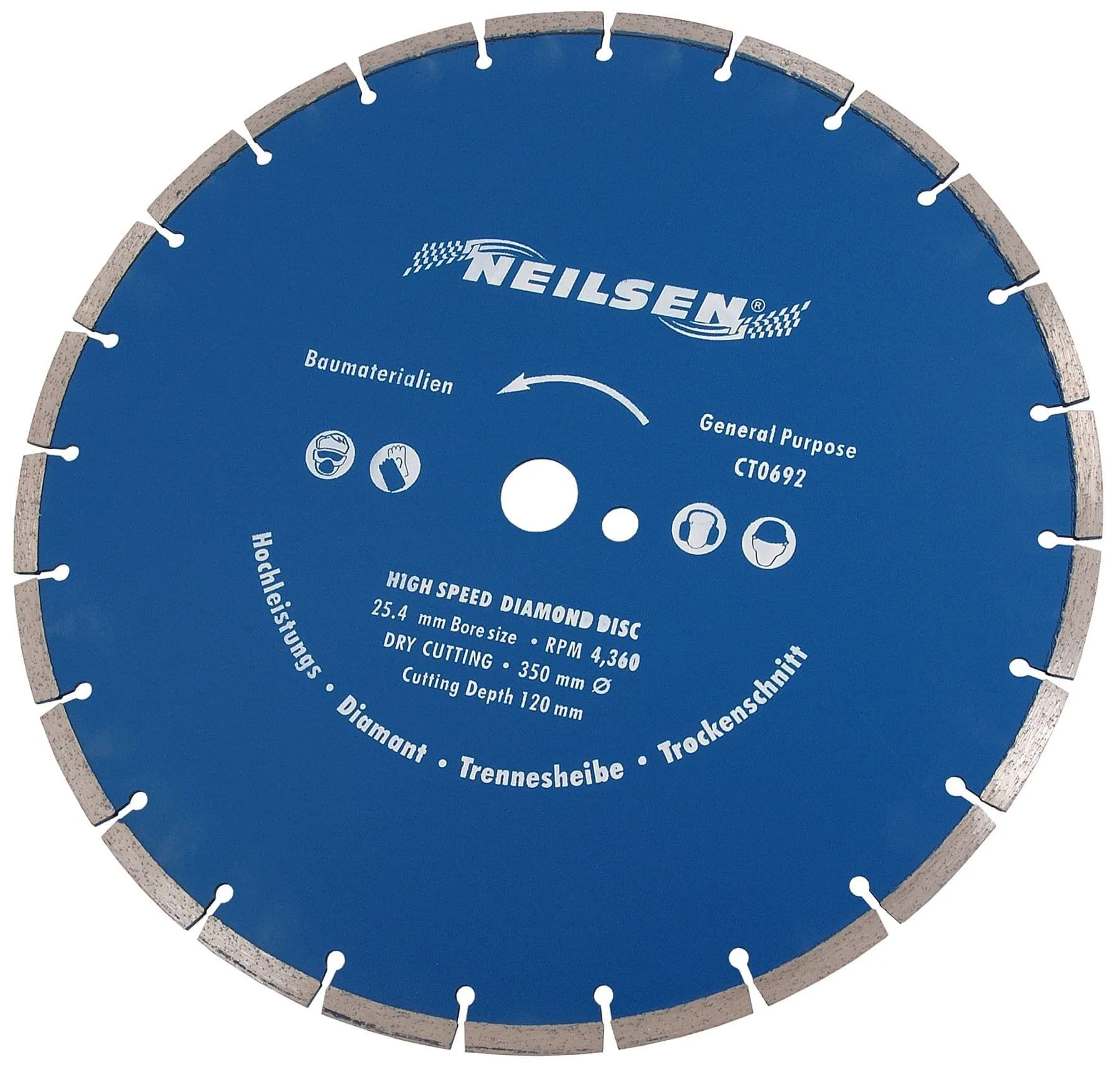 14 Inch (350mm) Segmented Diamond Dry Cutting Disc Blade
