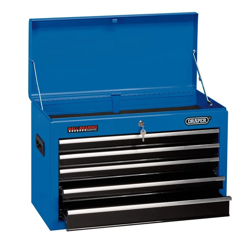 DRAPER Tool Chest, 5 Drawer, 26", Blue