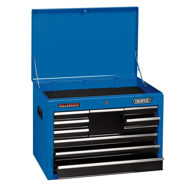 DRAPER Tool Chest, 10 Drawer, 26", Blue