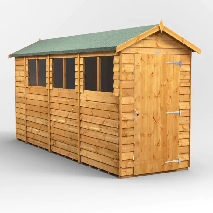 14x4 Power Overlap Apex Shed 144POA