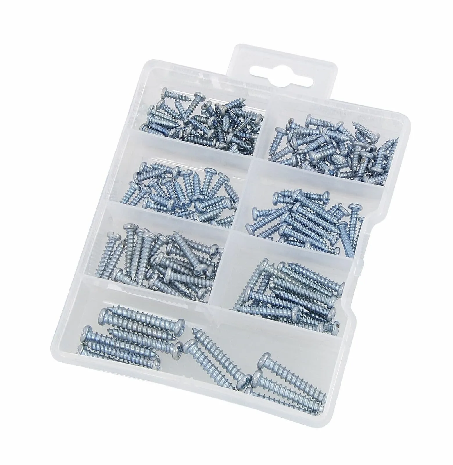 175 Pcs Sheet Metal Metric Self Tapping Screw Assorted Size Screws Zinc Set Case