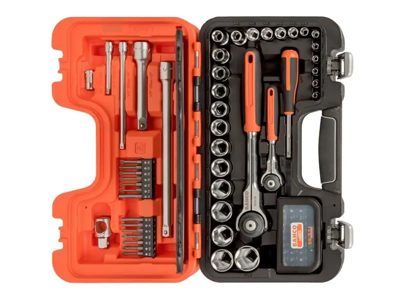 Bahco SW79 1/4in & 1/2in Swivel Socket Set, 79-Piece
