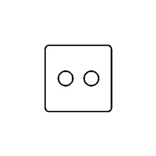 Elite Flat Plate Range-Polished Brass-2 Gang Dimmer (250 watts)