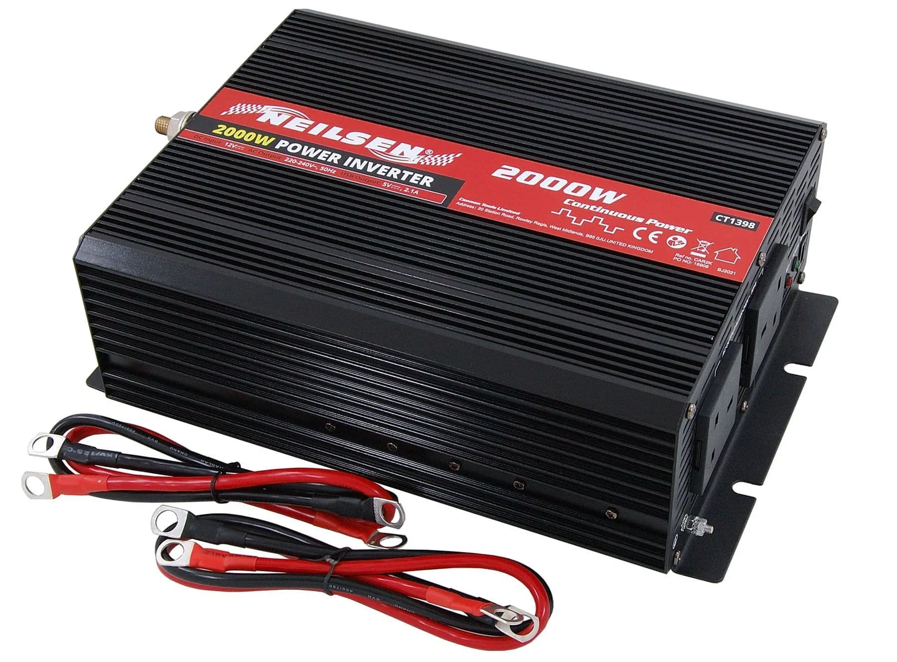2 In 1 Power Inverter Sine Wave 12V 240V 2000W