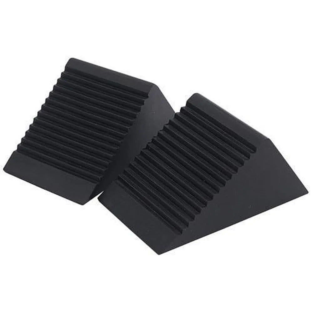 2 Pcs/Pair Wheel Chocks Black Caravan Motorhome Trailer Horsebox Car