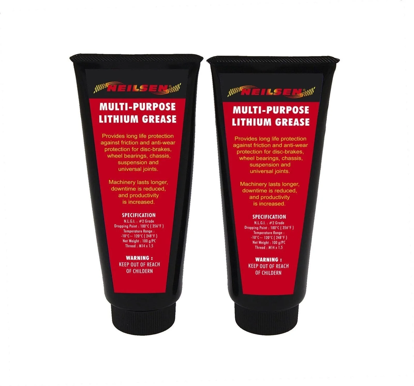 2 X 100G Lithium Grease Ideal For Greasing Oiling Lubricating
