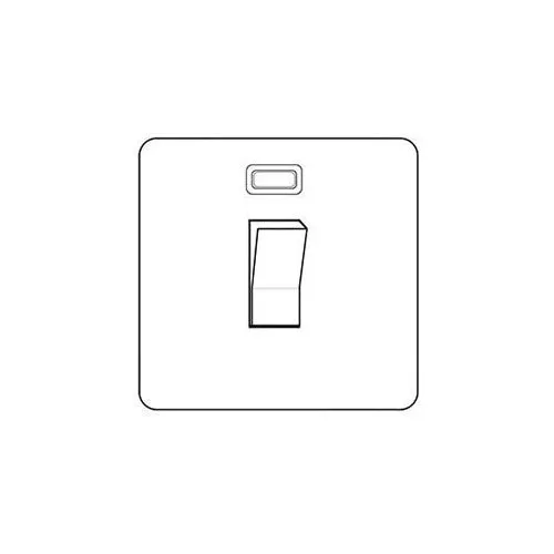 Elite Flat Plate Range-Polished Chrome-20A DP SWITCH with Neon