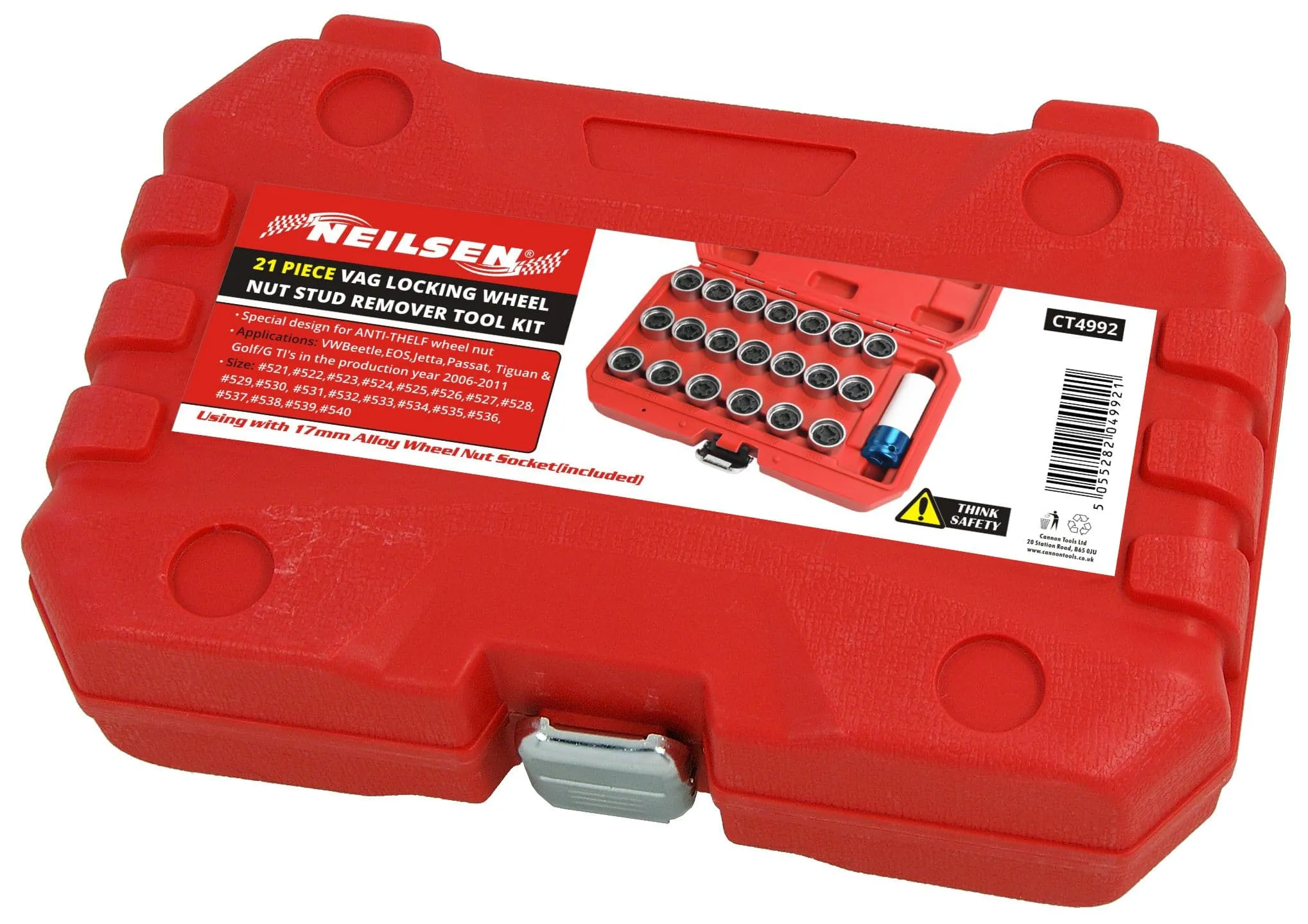 21Pc Vw Vag Anti Theft Locking Wheel Nut Stud Remover Tool Kit 2006-11