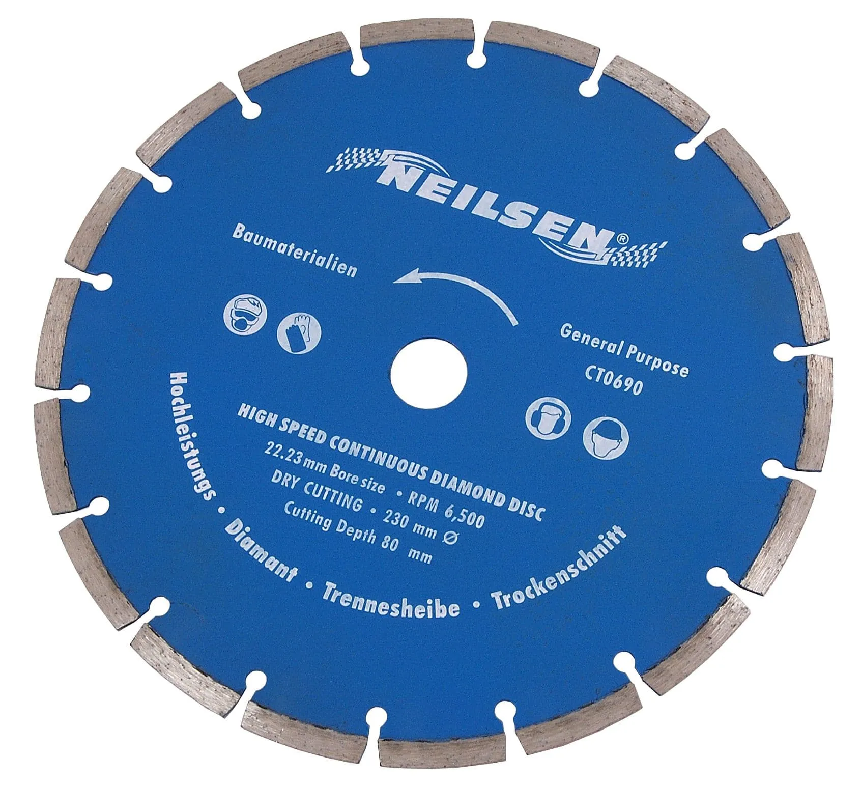 230mm 9" Diamond Angle Grinder Blade Discs Stone Brick Concrete Cutting Disc