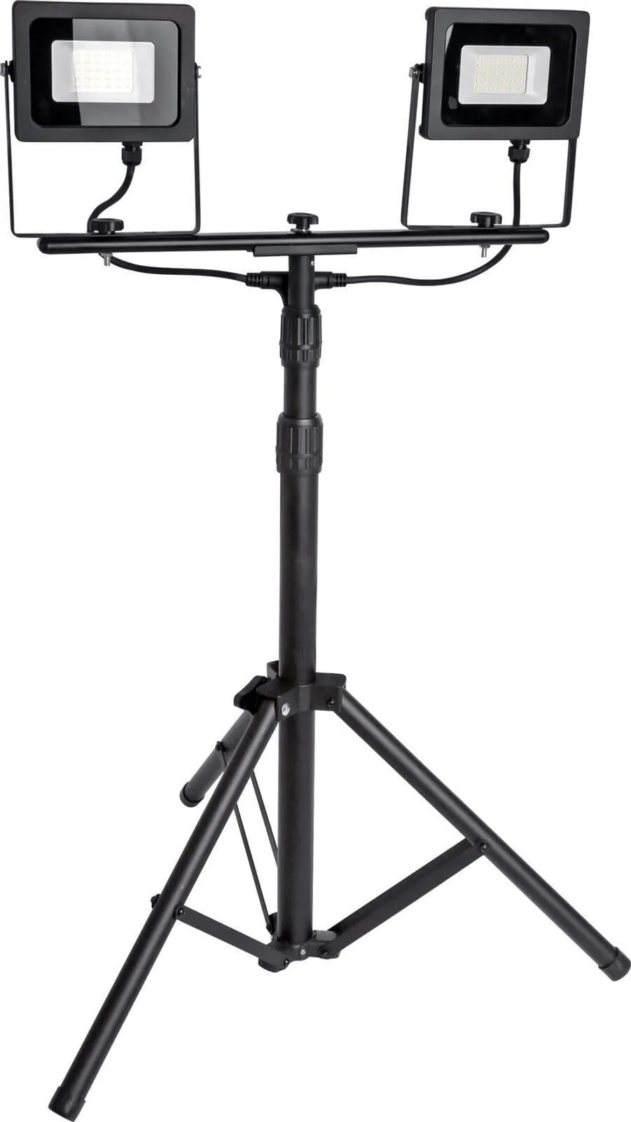 240V Twin Led Flood Light Lamp With A Tripod Stand For Work Site & Emergency Use