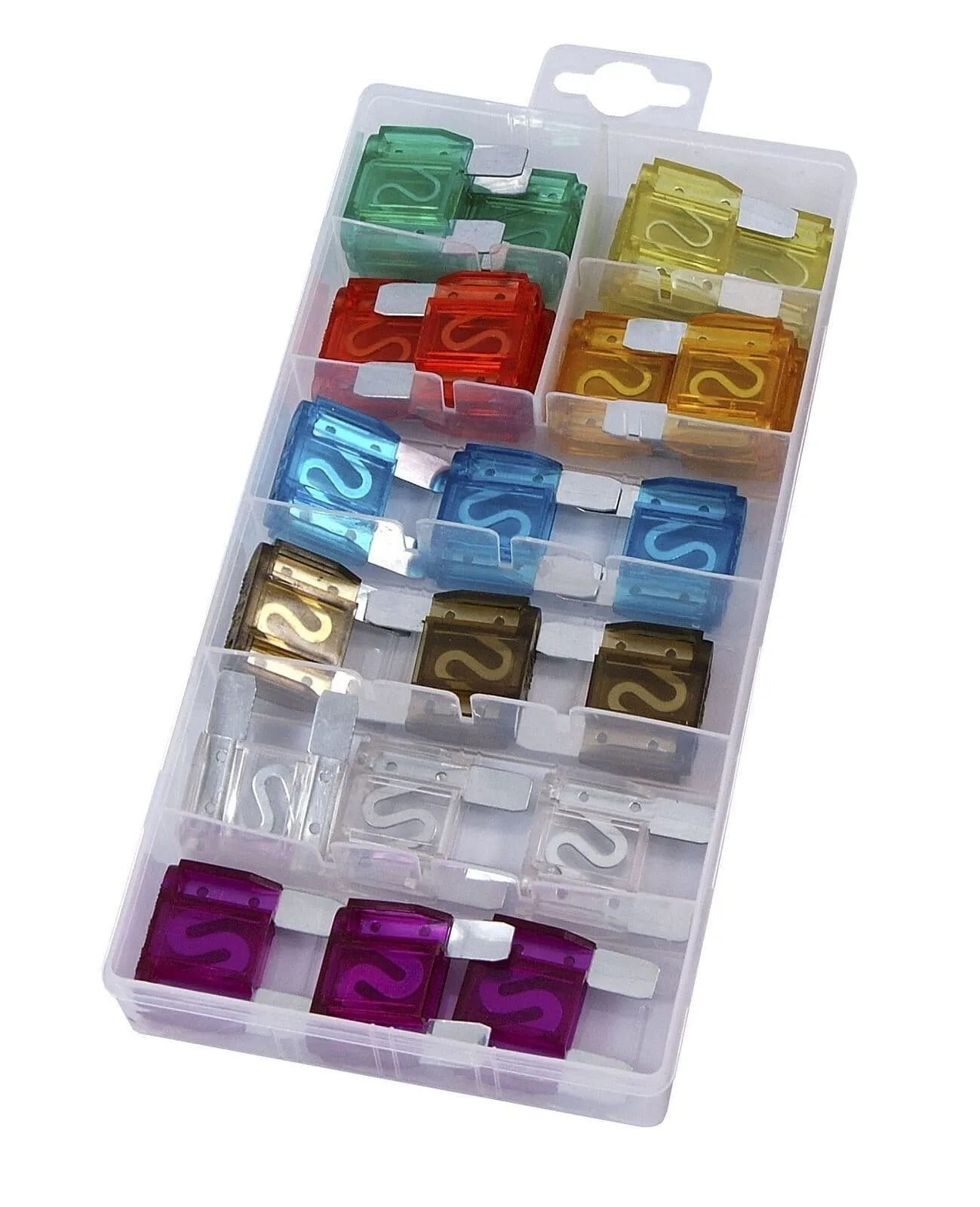 24Pc Max Large Blade Fuse Assortment Set 20  100A Automotive Fuses Cars Vans